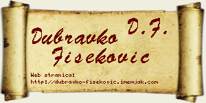 Dubravko Fišeković vizit kartica